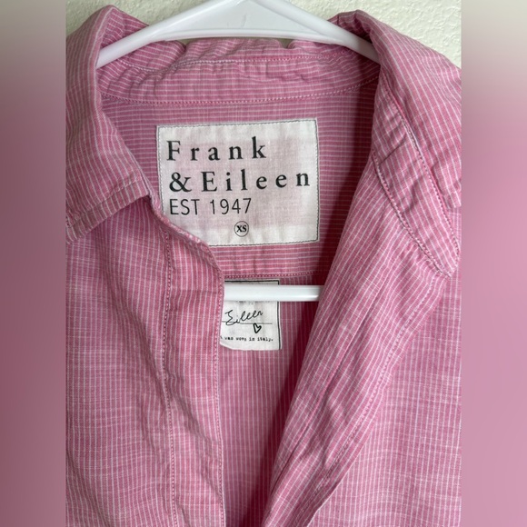 Frank & Eileen Pink Stripe Eileen Shirt Cotton XS - Picture 2 of 7